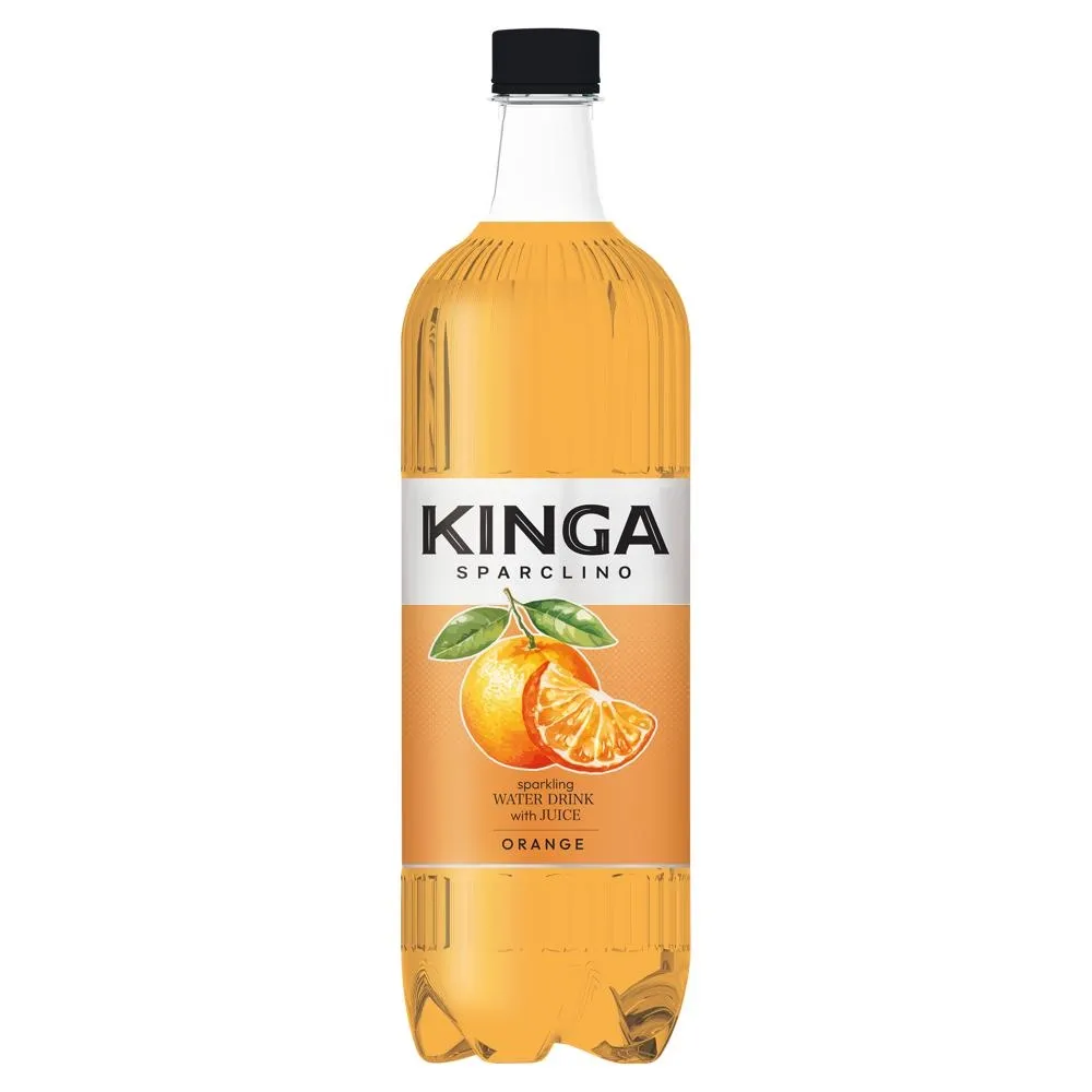 Kinga Sparclino Napój gazowany o smaku pomarańczowym 1 l