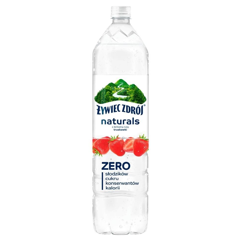 Żywiec Zdrój Naturals Napój niegazowany z delikatną nutą truskawki 1,2 l