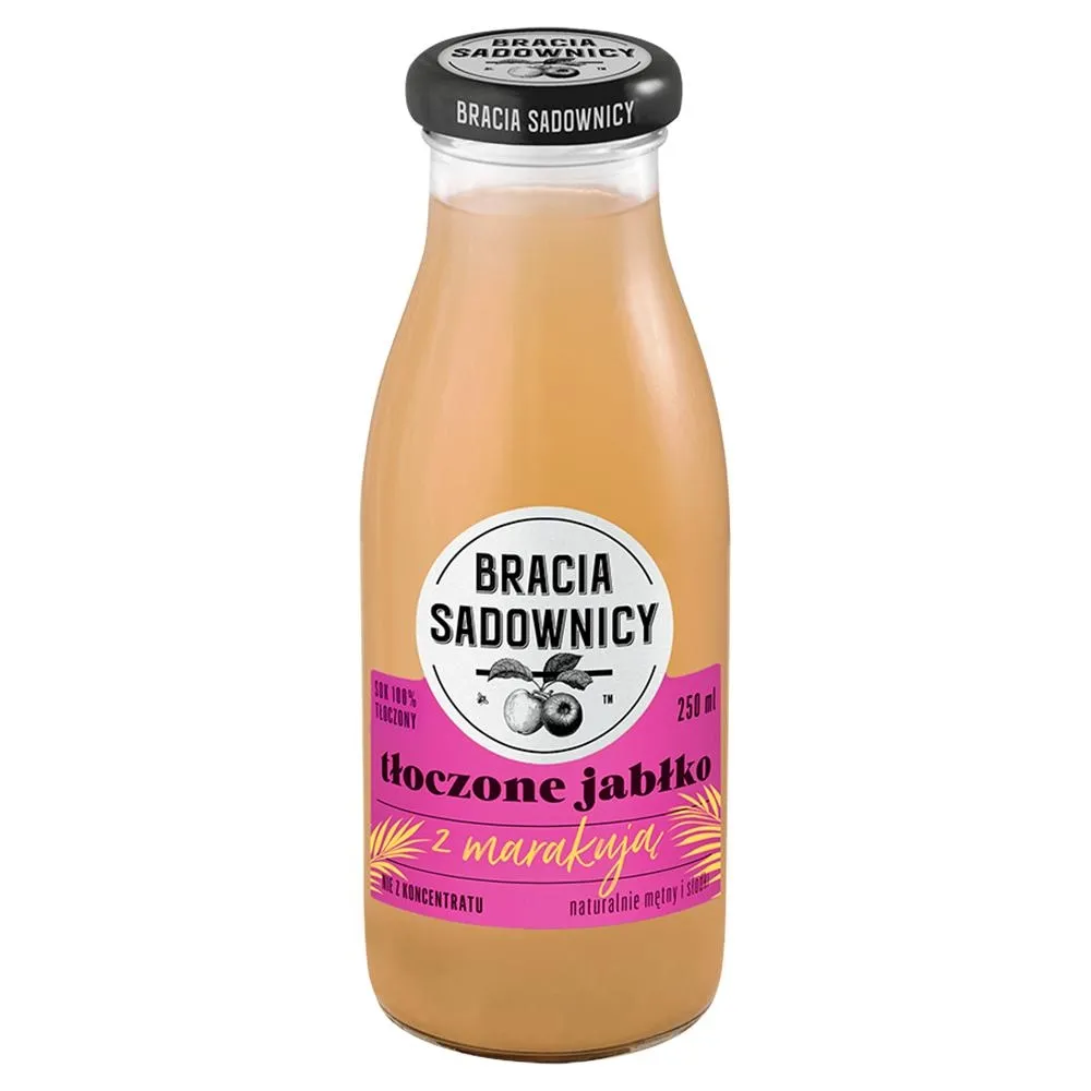 Bracia Sadownicy Sok tłoczone jabłko z marakują 750 ml
