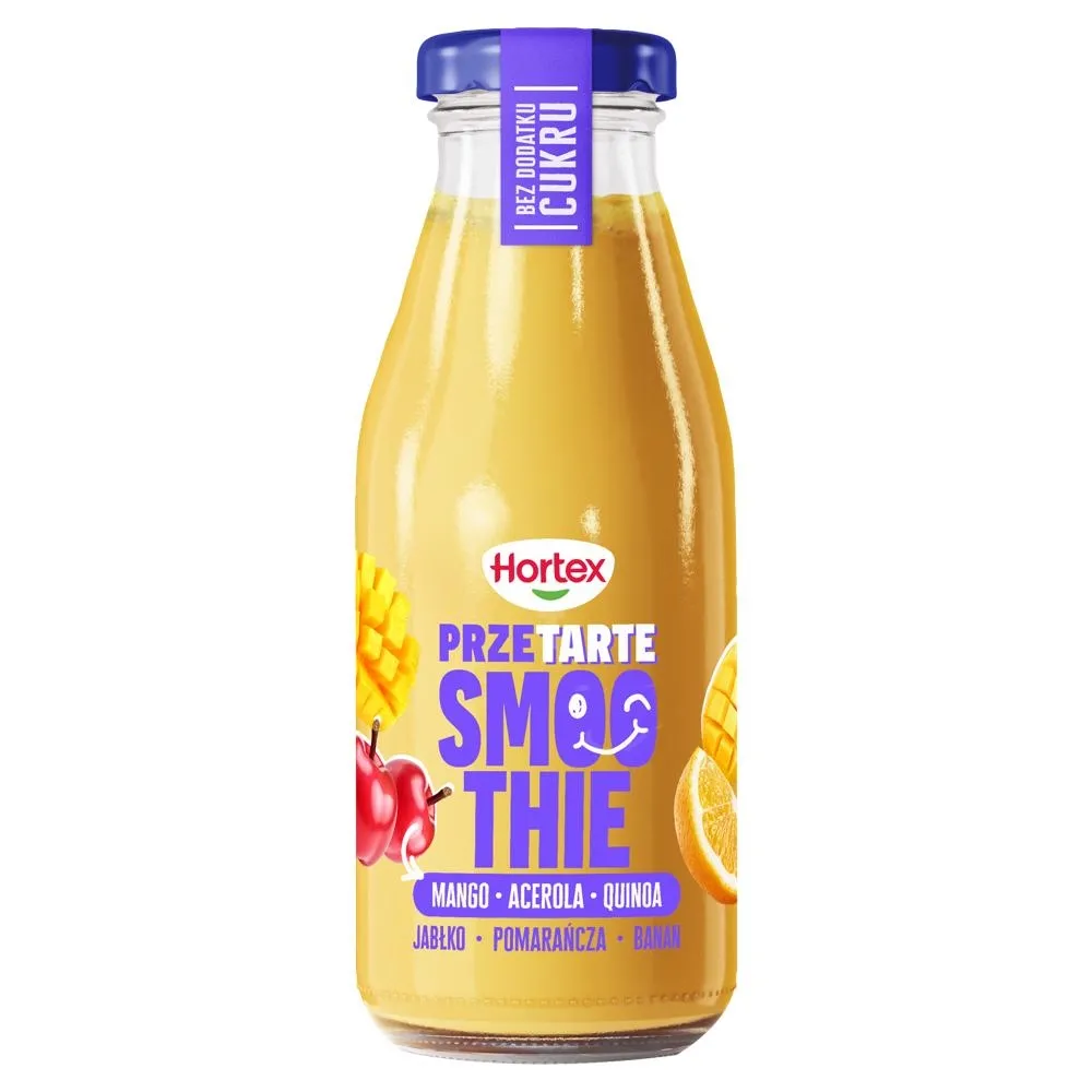 Hortex Przetarte smoothie mango acerola quinoa jabłko pomarańcza banan 250 ml