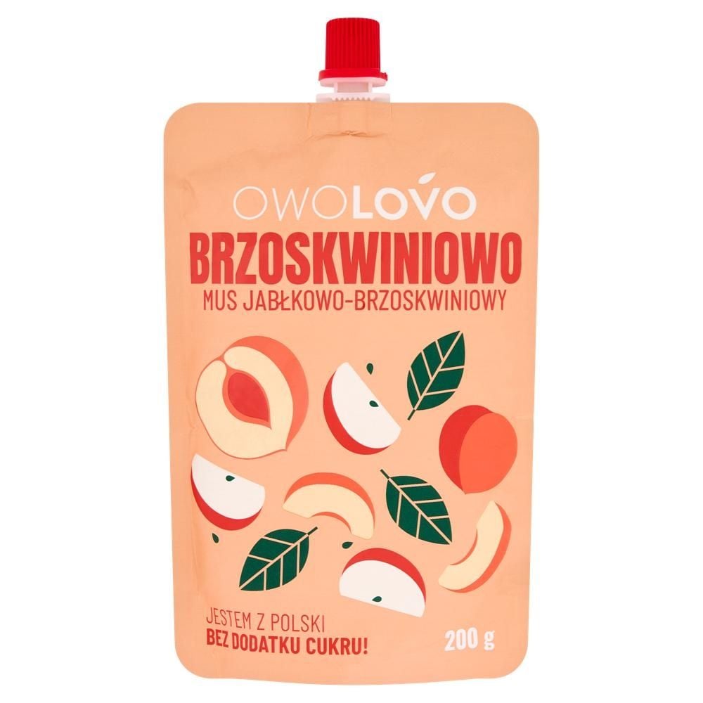 Owolovo Brzoskwiniowo Mus jabłkowo-brzoskwiniowy 200 g
