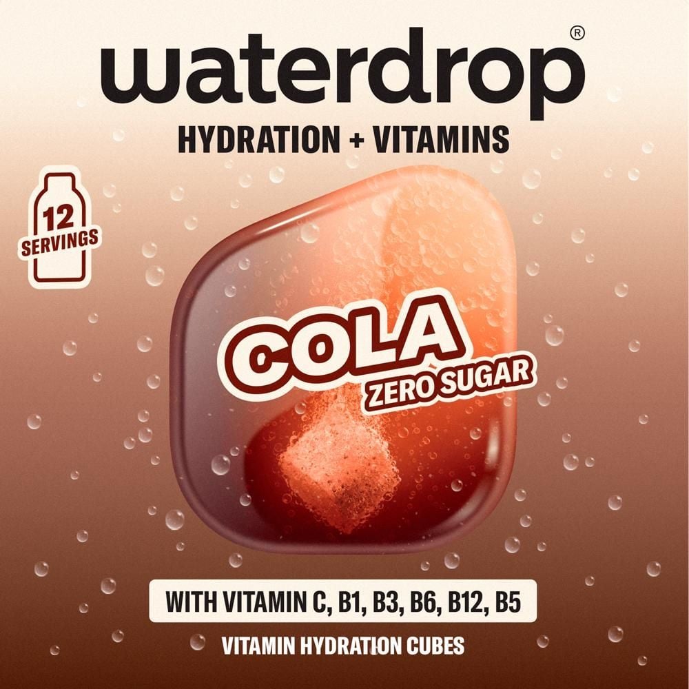 Waterdrop Microdrink Kostka musująca orzech kola zielona kawa 25,2 g (12 x 2,1 g)