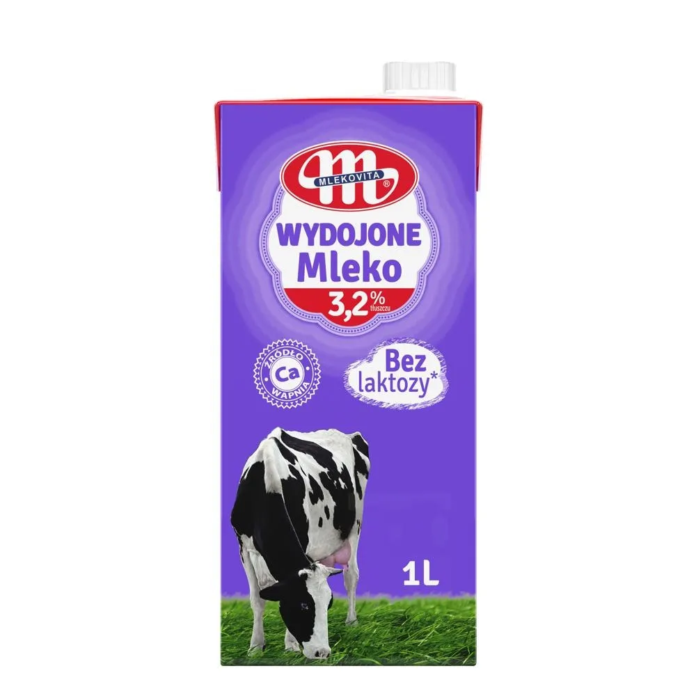 Mlekovita Wydojone mleko UHT bez laktozy 3,2% tłuszczu 1l