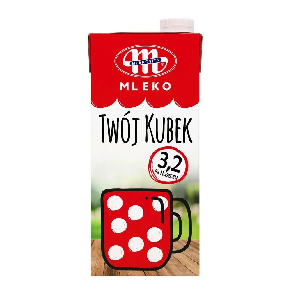 Mlekovita Mleko UHT Twój Kubek 3,2% tł. 1l