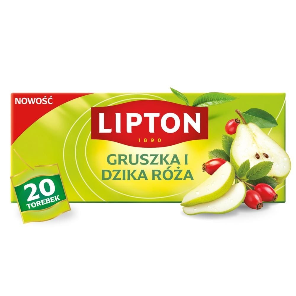 Lipton Herbatka owocowa gruszka i dzika róża 36 g (20 torebek)