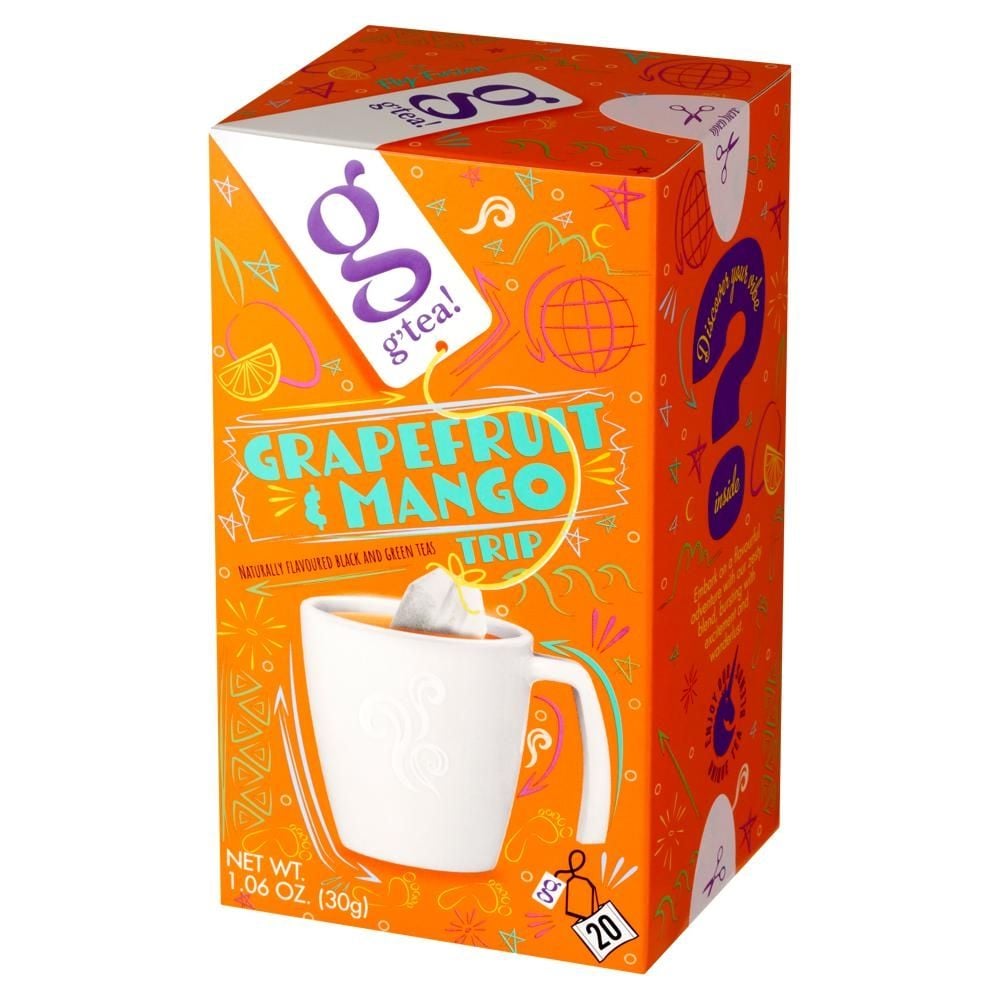G'tea! Grapefruit & Mango Trip Czarna i zielona herbata 30 g (20 x 1,5 g)