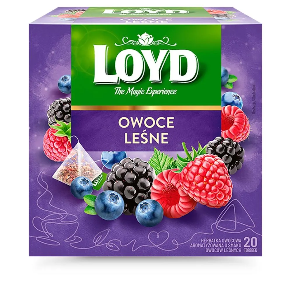 Loyd Herbatka owocowa aromatyzowana owoce leśne 40 g (20 x 2 g)