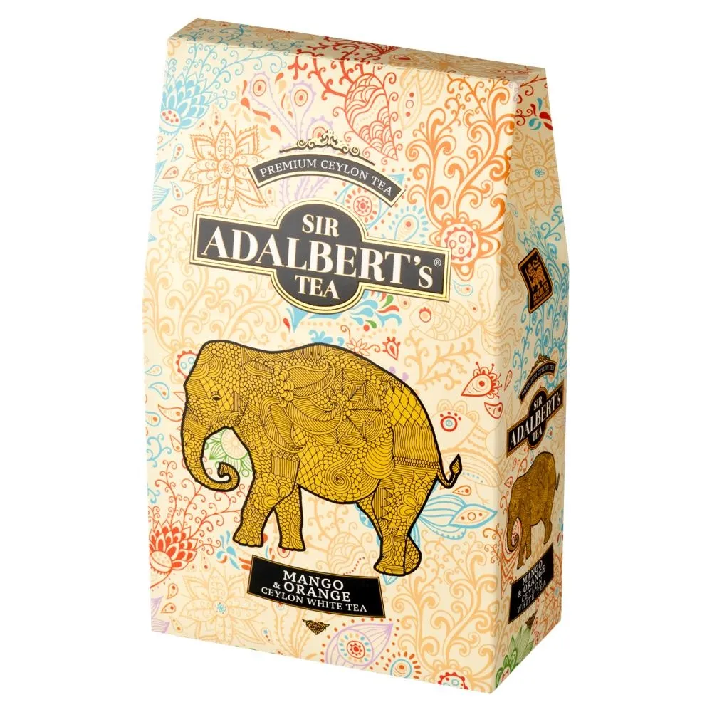 Adalbert's Tea Herbata biała liściasta o smaku mango i pomarańczy 80 g