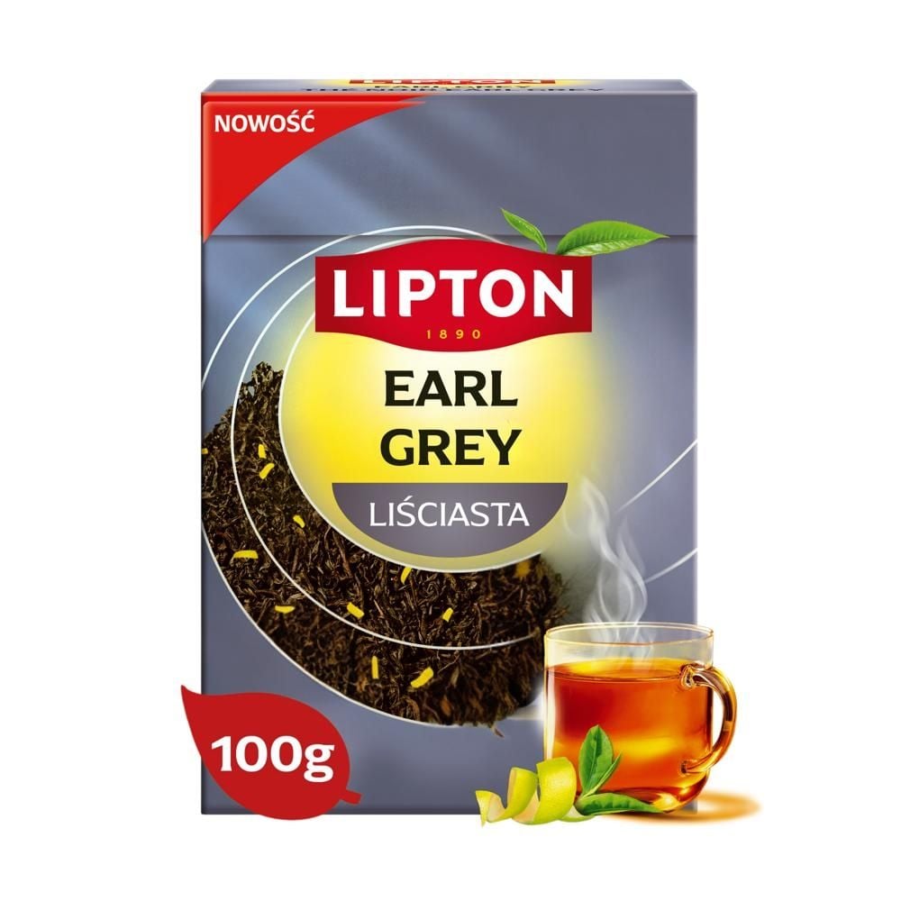 Lipton Earl Grey Original Orange Pekoe Herbata czarna liściasta aromatyzowana 100 g