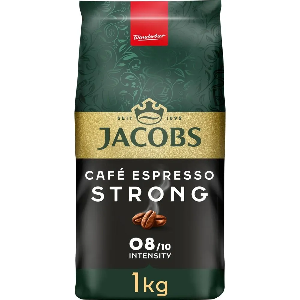 Jacobs Cafè Espresso Strong Kawa ziarnista palona 1000 g