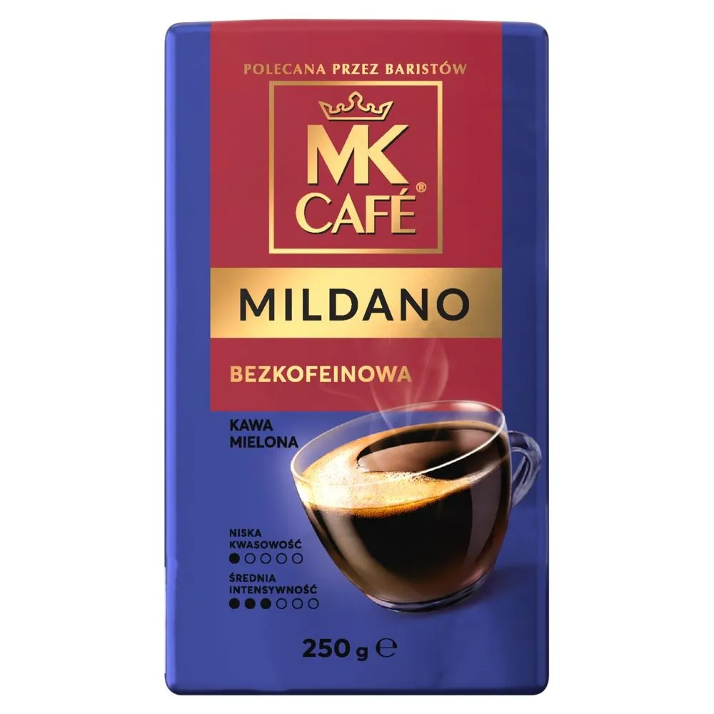 MK Café Mildano Kawa palona mielona bezkofeinowa 250 g