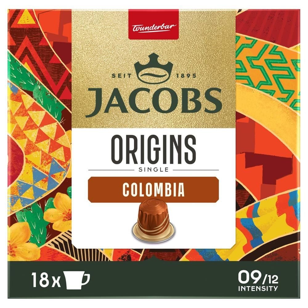 Jacobs Origins Single Colombia Kawa mielona w kapsułkach 93 g (18 sztuk)