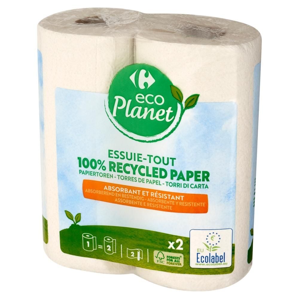 Carrefour Eco Planet Ręczniki papierowe 2 sztuki
