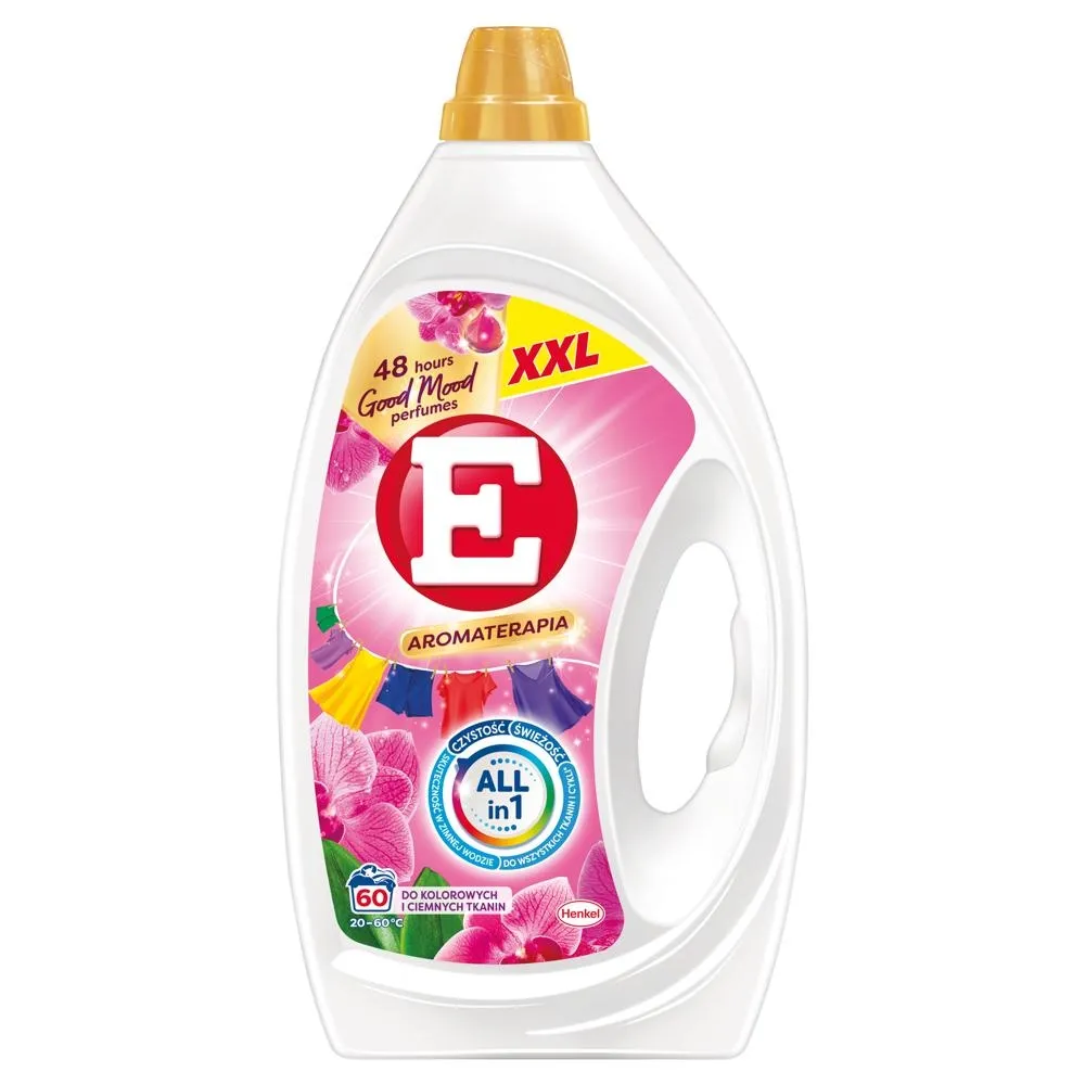 E Aromaterapia XXL Płynny środek do prania do kolorowych i ciemnych tkanin orchidea 2,7 l (60 prań)
