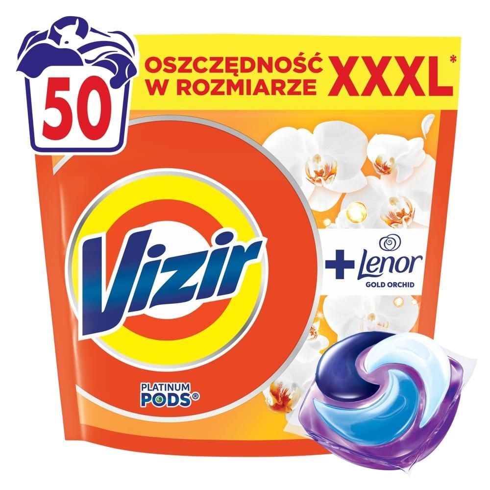 Vizir PODS + Lenor Gold Orchid Kapsułki Do Prania,, 50 Prań