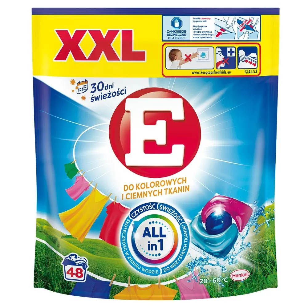 E XXL Środek do prania kolorowych i ciemnych tkanin 576 g (48 prań)