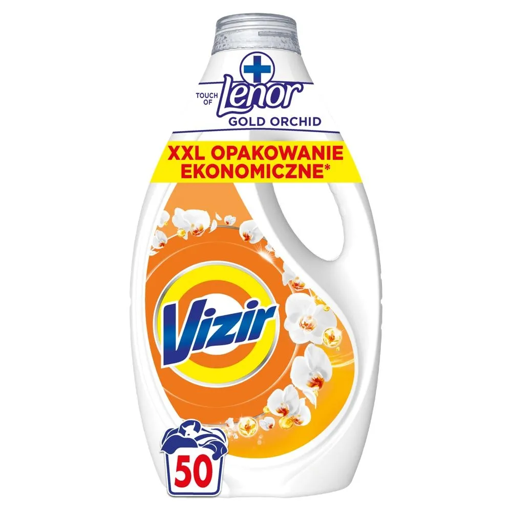 Vizir Płyn Do Prania, + Touch of Lenor Gold Orchid, 2.25 l, 50 Prań