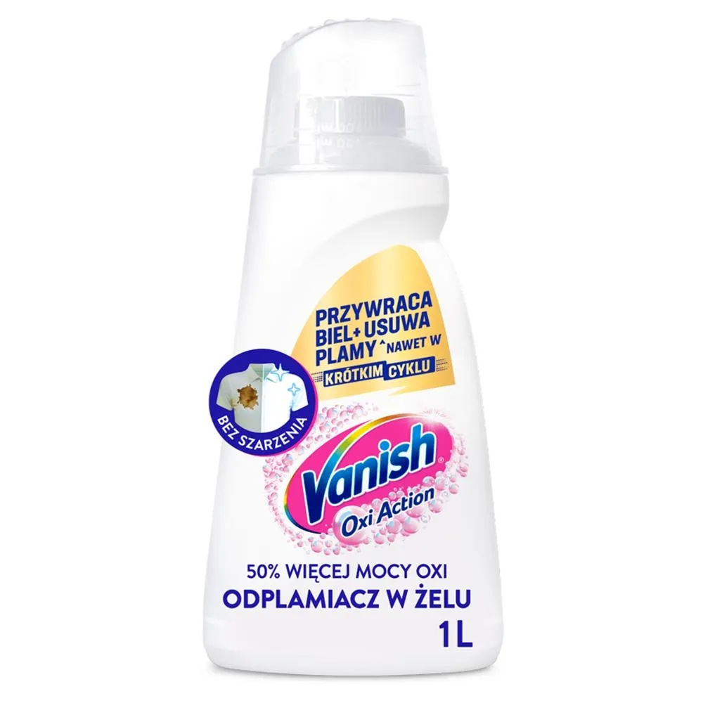 Vanish Oxi Action White Odplamiacz do tkanin w żelu 1 l