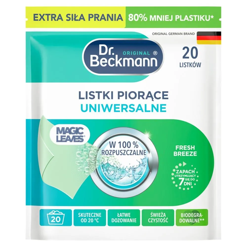 Dr. Beckmann Fresh Breeze Listki piorące uniwersalne 80 g (20 prań)