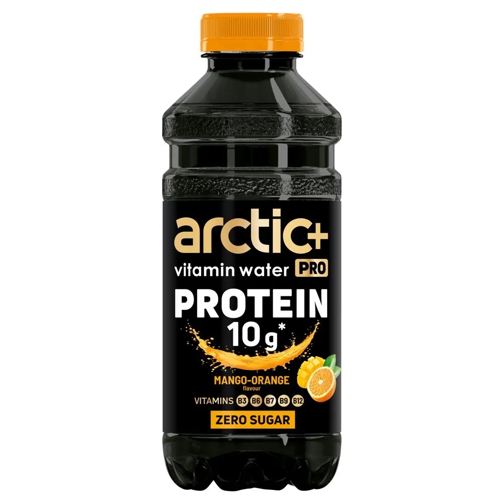 Arctic+ Vitamin Water Pro Protein 10 g Napój niegazowany o smaku pomarańczy i mango 600 ml