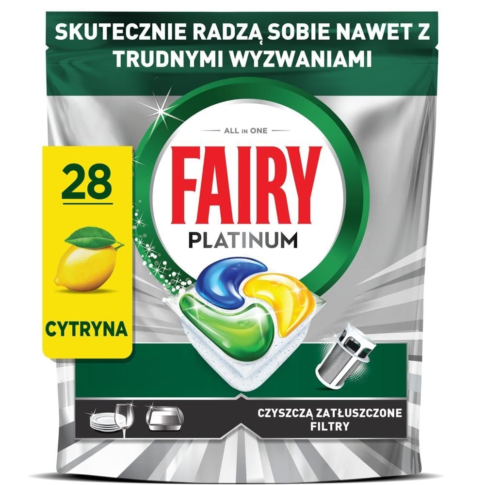 Fairy Platinum Tabletki Do Zmywarki, Cytryna,  28 Kapsułki