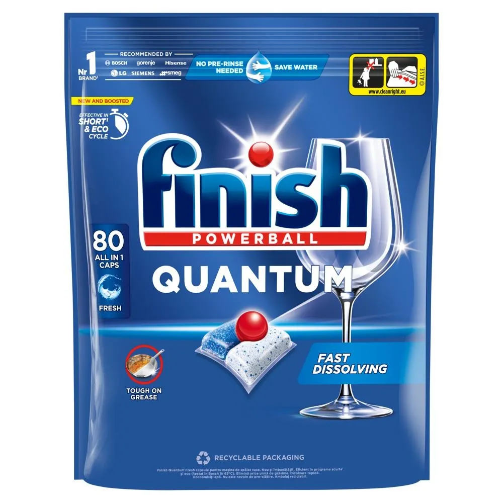 Finish Quantum Fresh Kapsułki do mycia naczyń w zmywarce 832 g (80 sztuk)