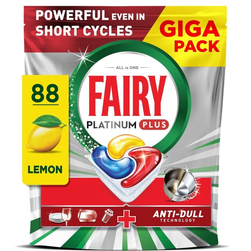 Fairy Platinum Plus Tabletki Do Zmywarki, Cytryna,  88