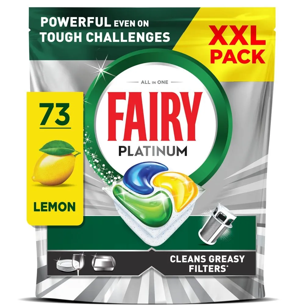 Fairy Platinum Tabletki Do Zmywarki, Cytryna,  73 Kapsułki