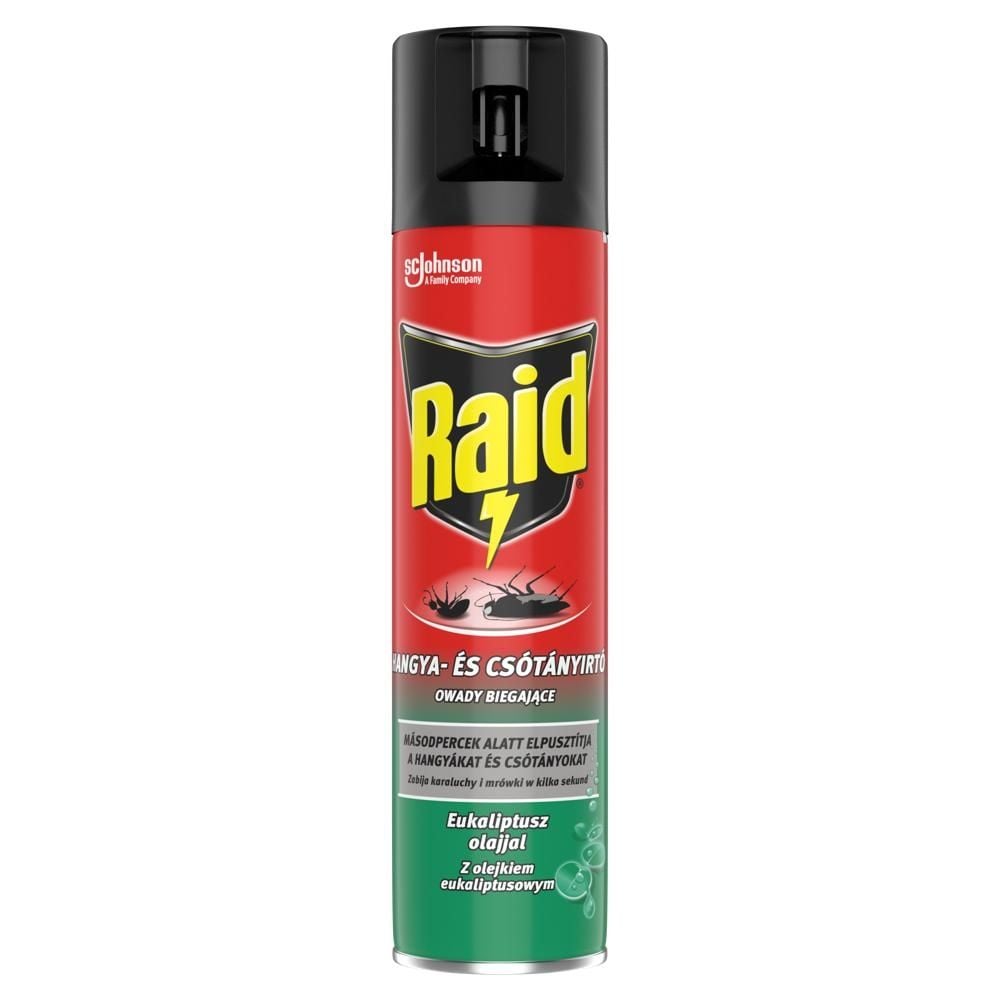 Raid Aerozol przeciw owadom biegającym z olejkiem eukaliptusowym 400 ml