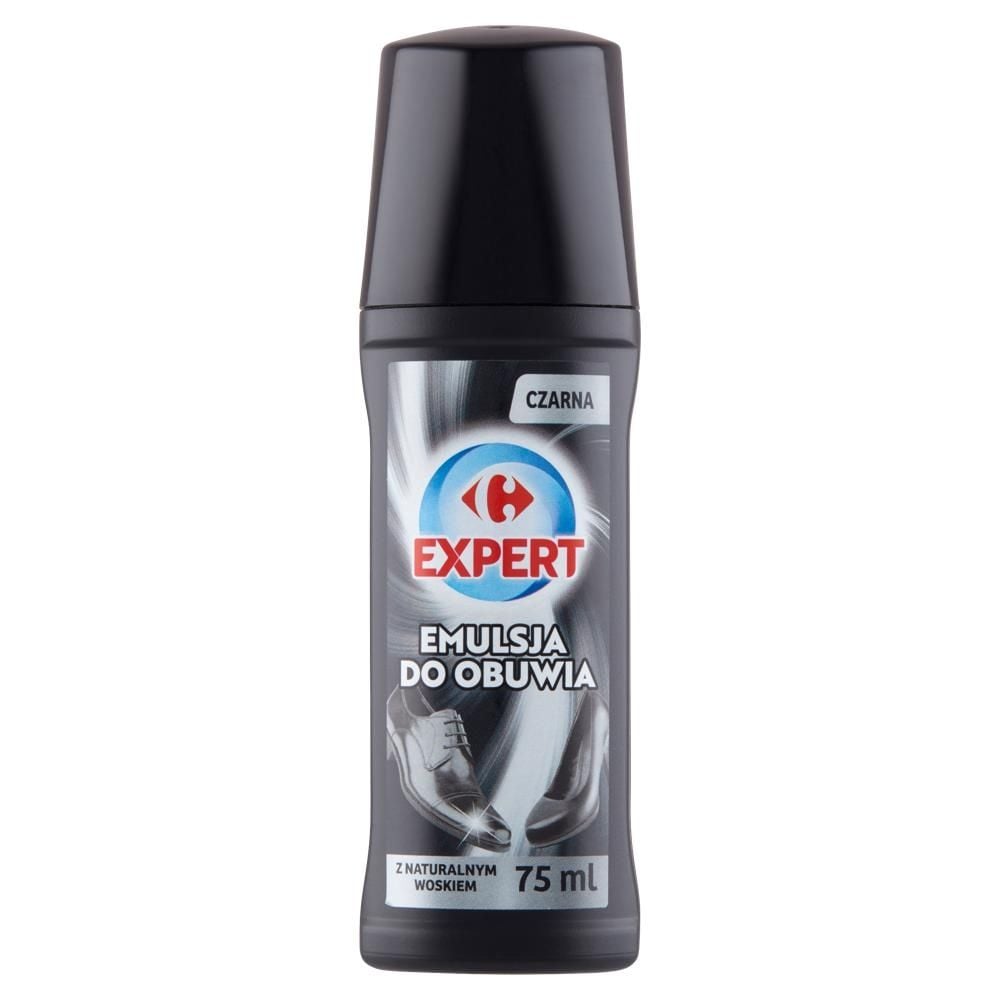 Carrefour Expert Emulsja do obuwia czarna 75 ml