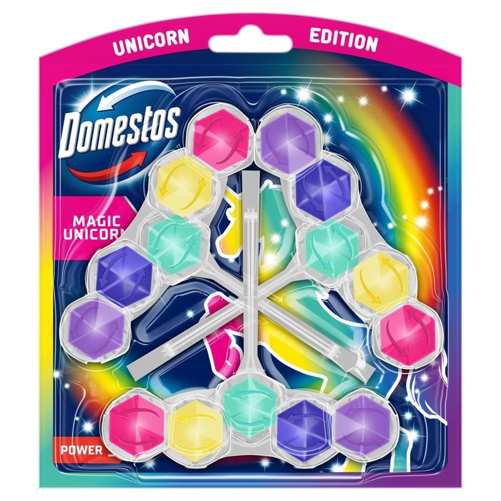 Domestos Power 5 Magic Unicorn Kostka toaletowa 3 x 50 g