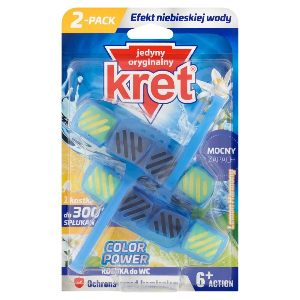 Kret Color Power Lemon Harmony Kostka do WC 2 x 40 g