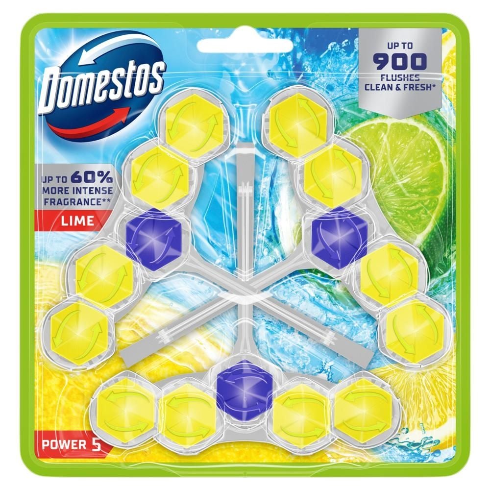 Domestos Power 5 Lime Kostka toaletowa 3 x 50 g