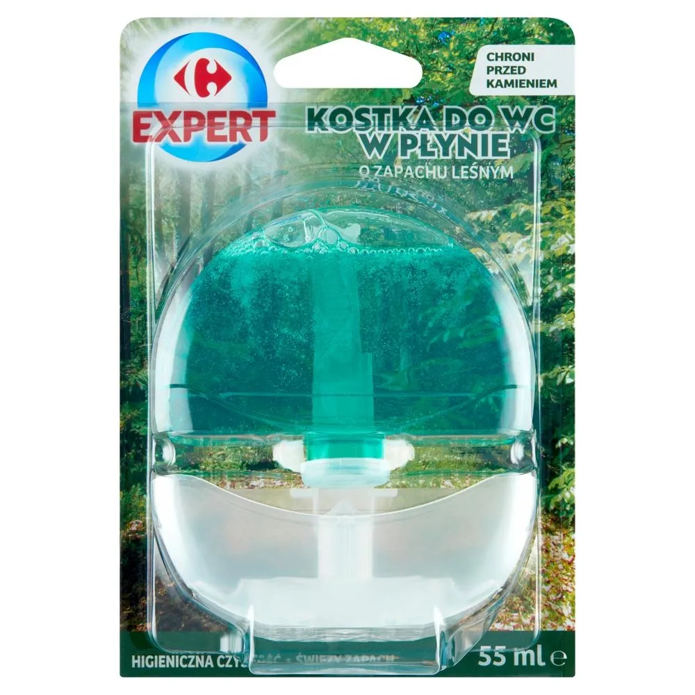 Carrefour Expert Kostka do WC w płynie o zapachu leśnym 55 ml