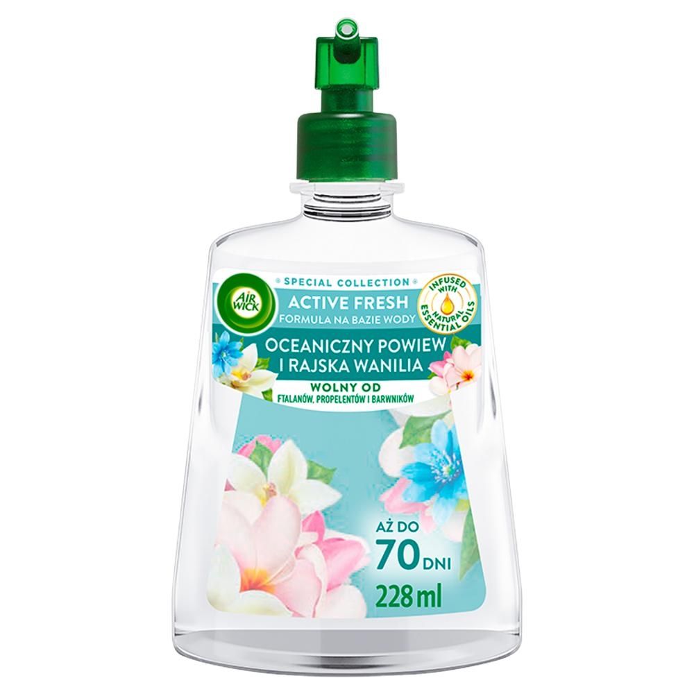Air Wick Active Fresh Automatyczny odświeżacz powietrza oceaniczny powiew i rajska wanilia 228 ml