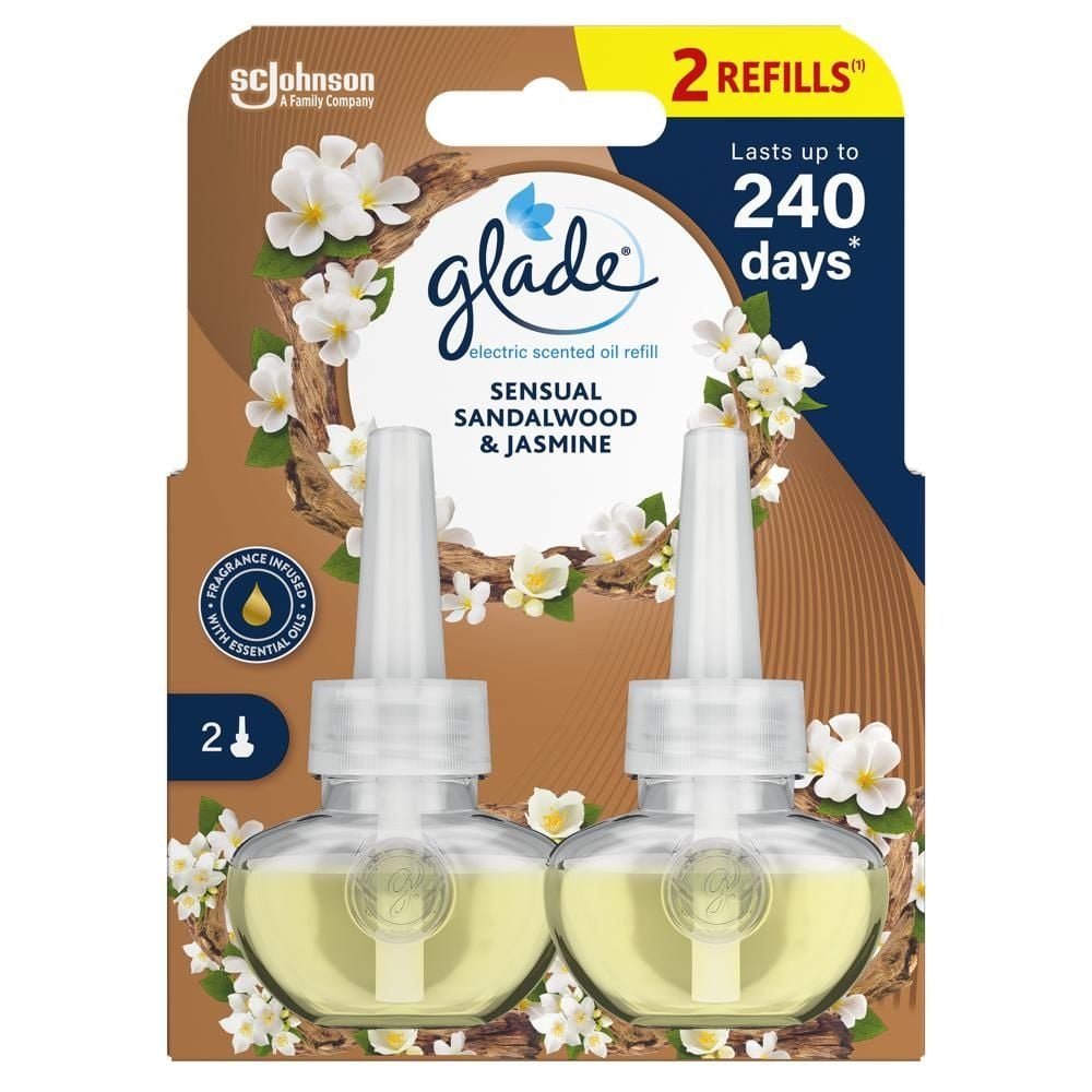 Glade Sensual Sandalwood & Jasmine Zapas do elektrycznego odświeżacza powietrza 40 ml (2 x 20 ml)
