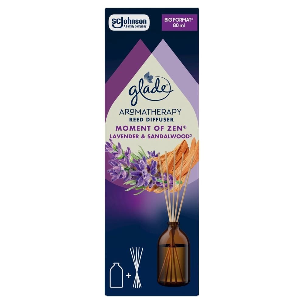 Glade Aromatherapy Moment of Zen Odświeżacz powietrza pachnące patyczki 80 ml