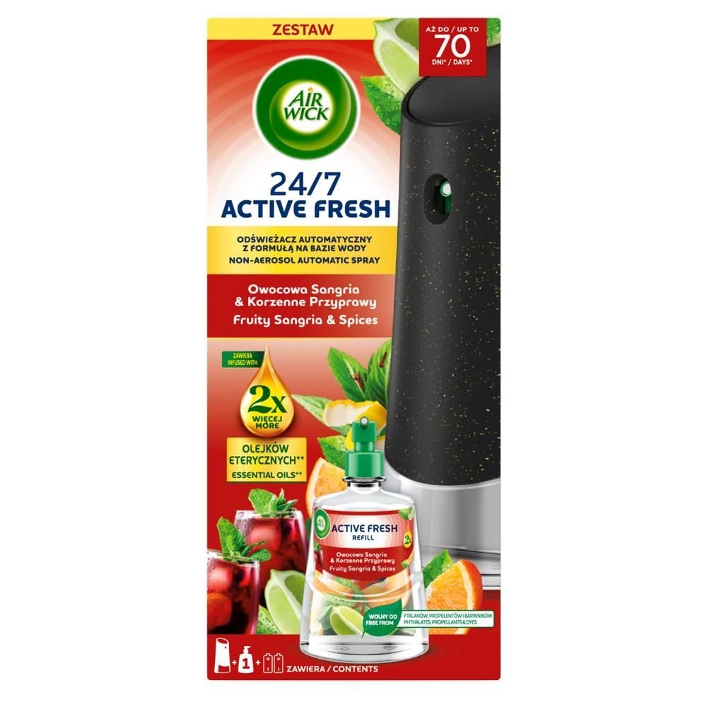 Air Wick Odświeżacz automatyczny i wkład owocowa Sangria & korzenne przyprawy 228 ml