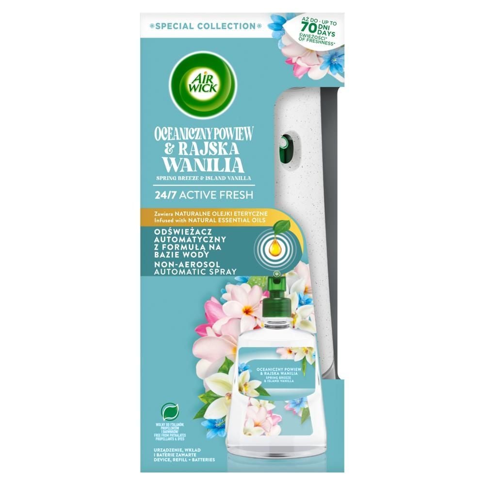 Air Wick Odświeżacz automatyczny i wkład oceaniczny powiew & rajska wanilia 228 ml