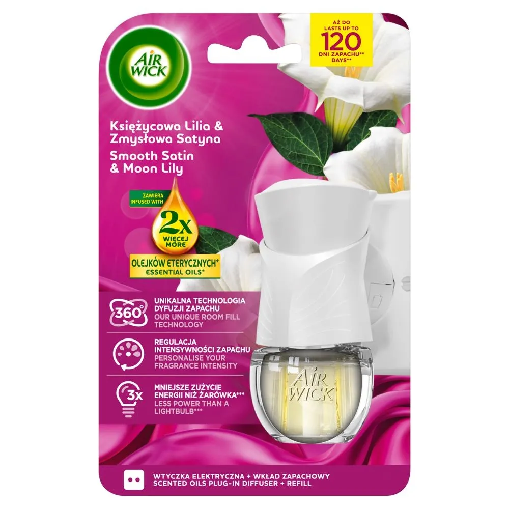 Air Wick Wtyczka elektryczna i wkład zapachowy księżycowa lilia & zmysłowa satyna 19 ml