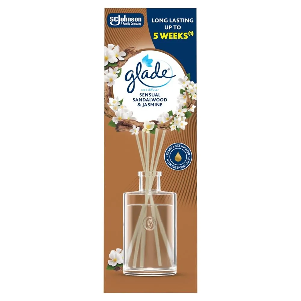 Glade Sensual Sandalwood & Jasmine Odświeżacz powietrza pachnące patyczki 50 ml