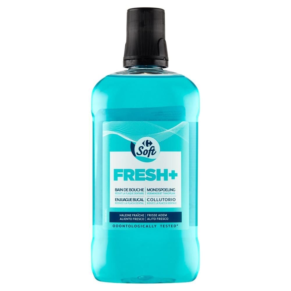 Carrefour Soft Fresh+ Płyn do płukania jamy ustnej 500 ml
