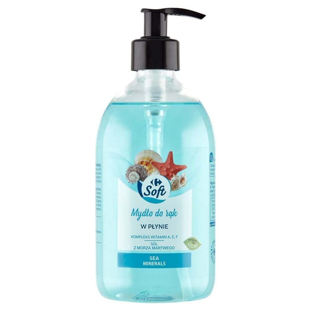 Carrefour Soft Mydło do rąk w płynie sól z Morza Martwego 500 ml