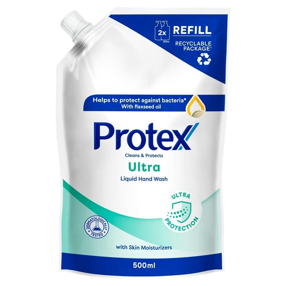 Protex Ultra Mydło do rąk w płynie z olejem lnianym 500 ml