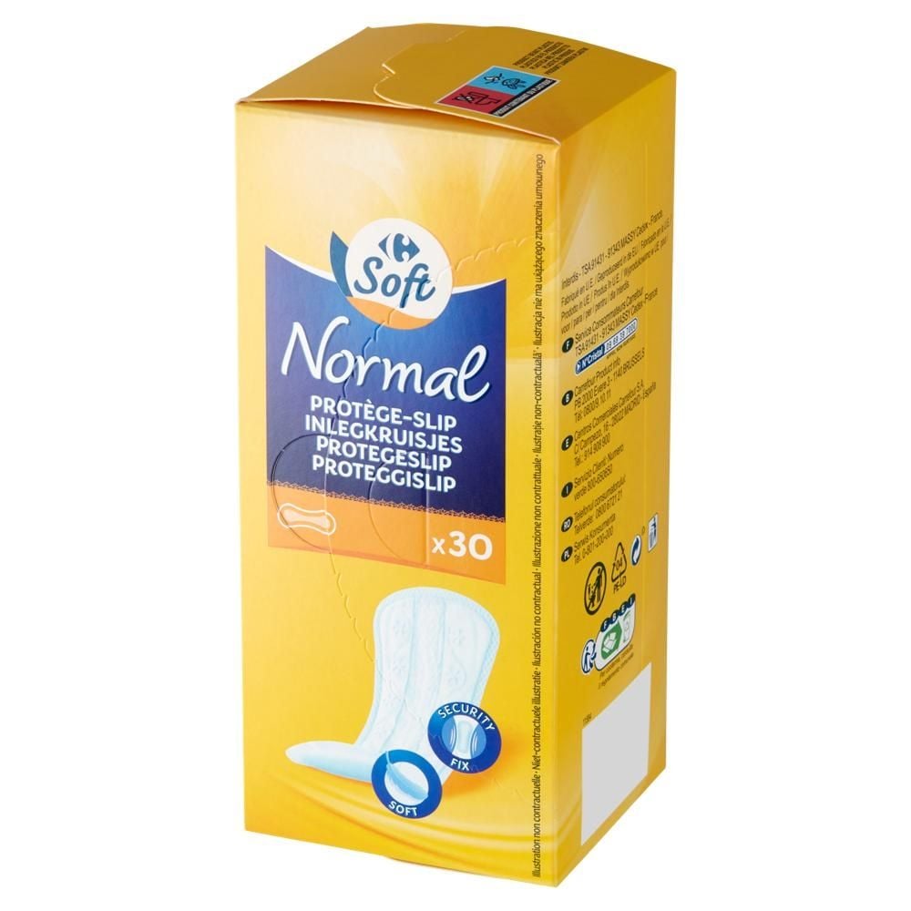 Carrefour Soft Normal Wkładki higieniczne 30 sztuk