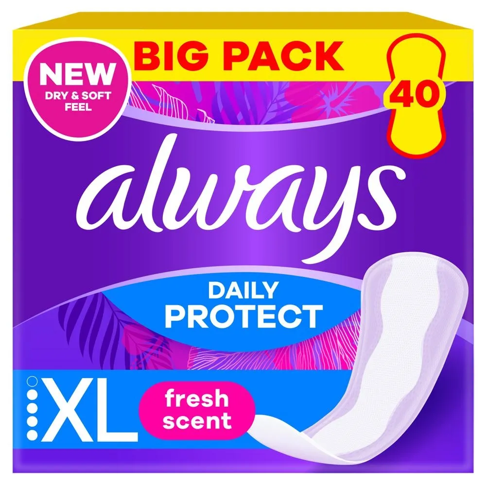 Always Daily Protect Bardzo długie O świeżym zapachu Wkładki higieniczne 40 X