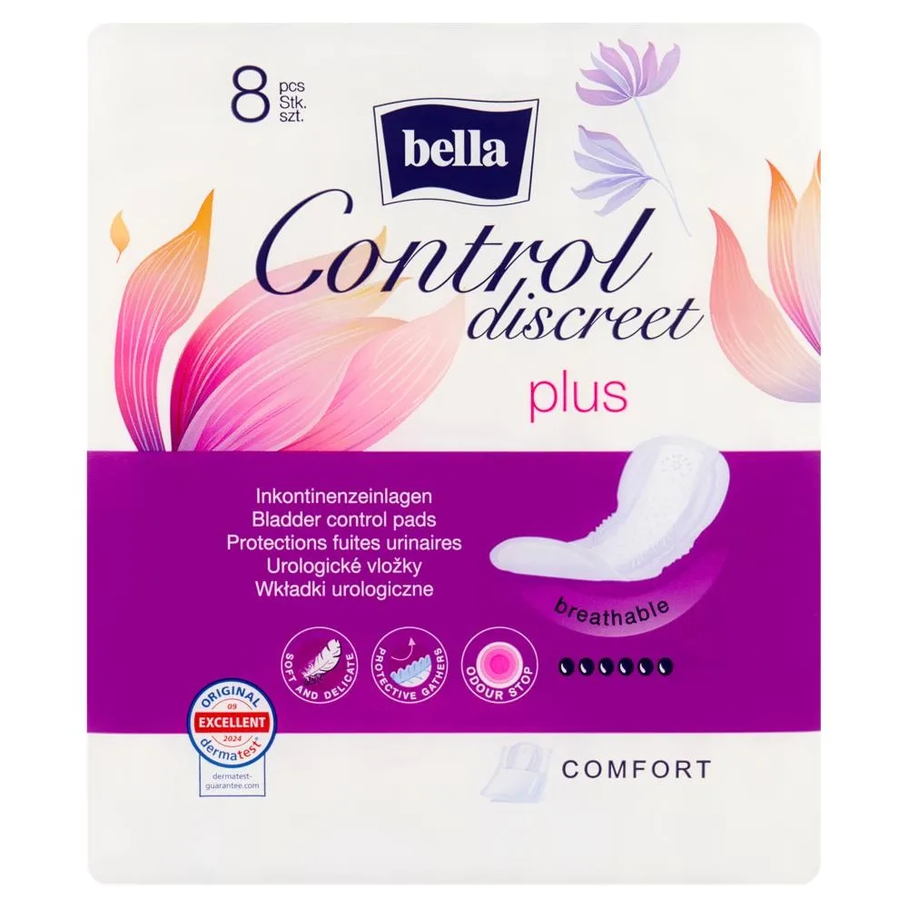 Bella Control Discreet Plus Wkładki urologiczne 8 sztuk