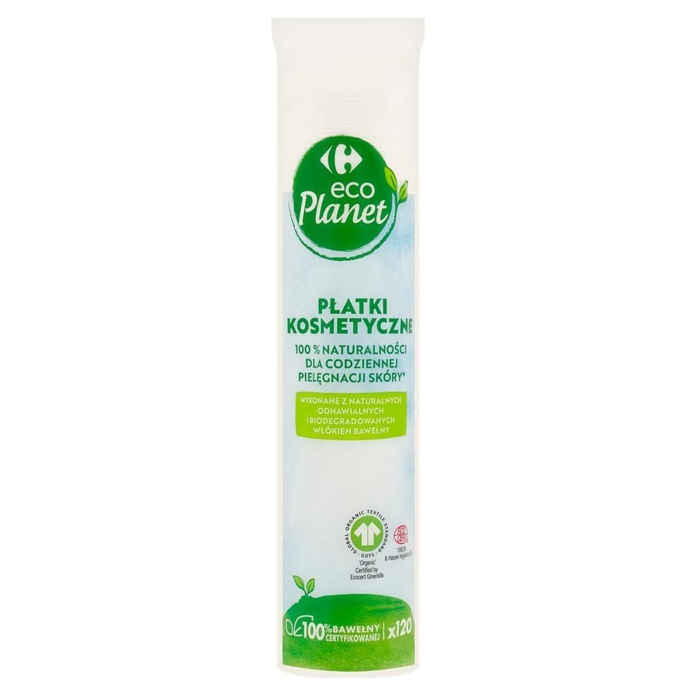 Carrefour Eco Planet Płatki kosmetyczne 120 sztuk