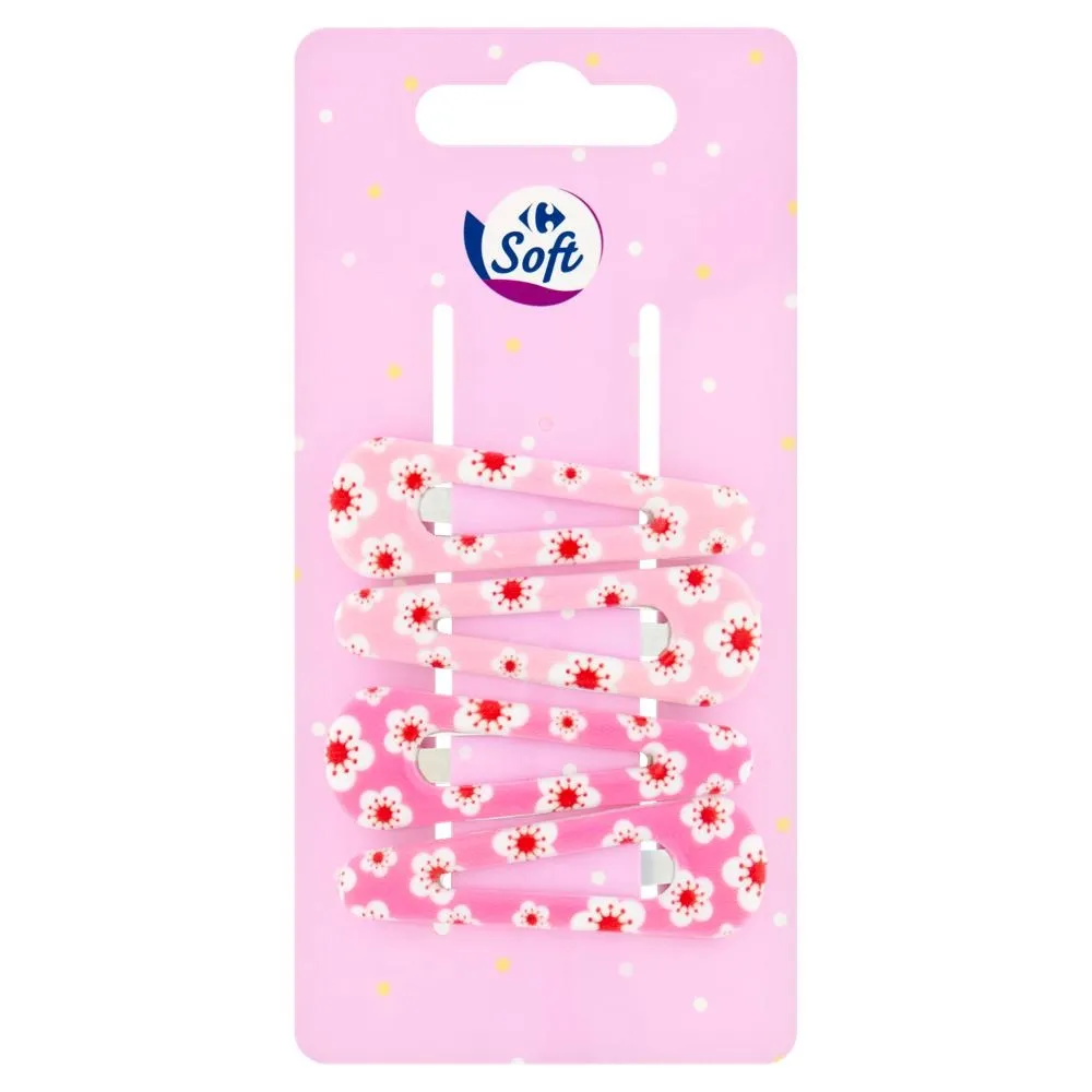 Carrefour Soft Spinka do włosów dekor 4 sztuki