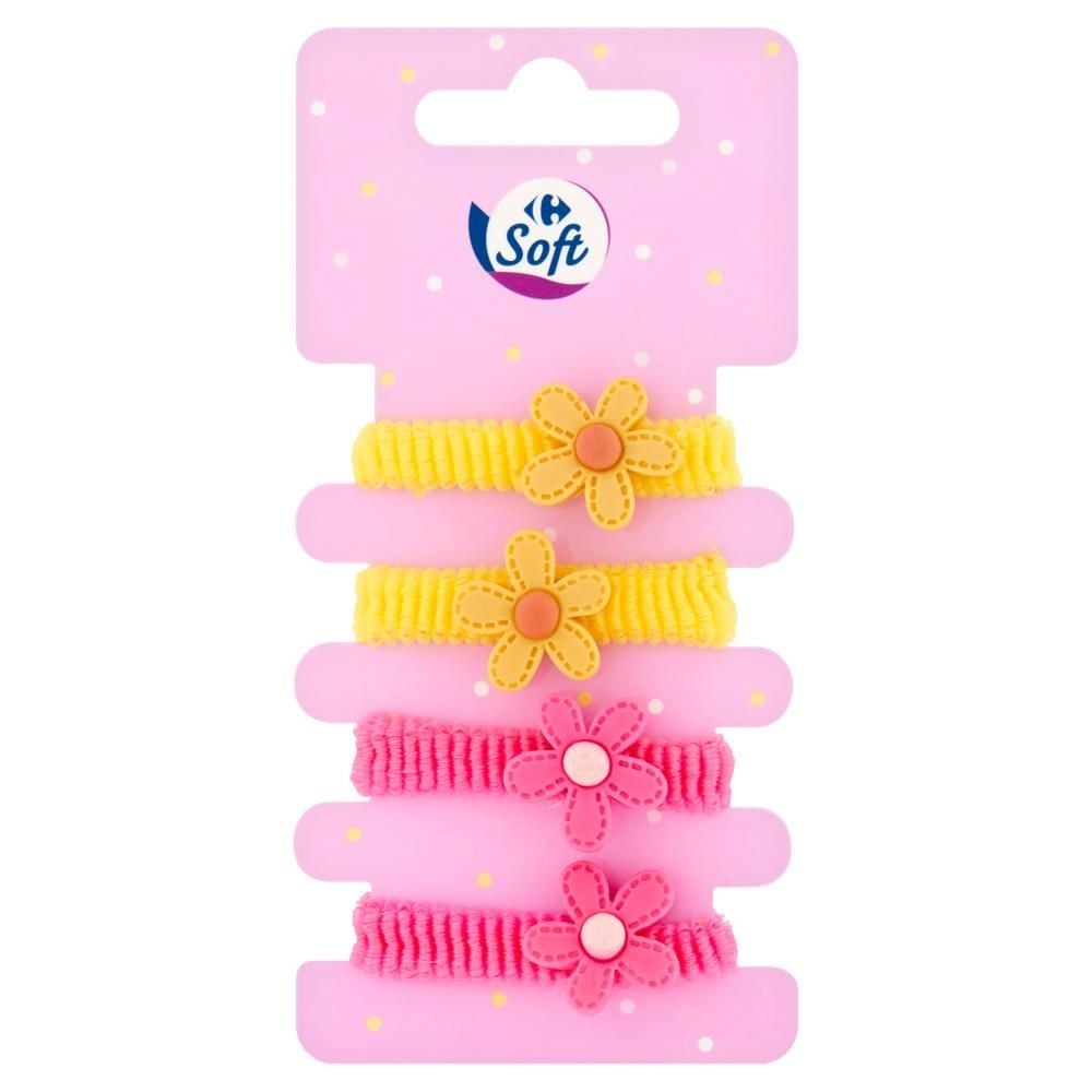Carrefour Soft Frotki do włosów dekor 4 sztuki